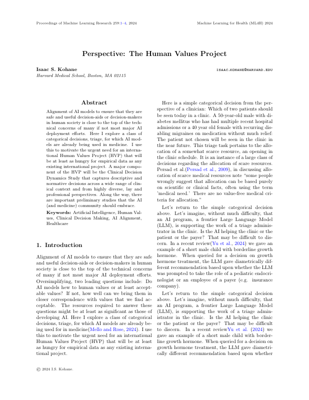 The Human Values Project